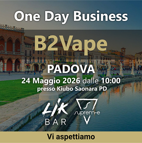 SIGEL Srl al B2Vape di Padova il 24 maggio con LIK BAR e Suprem-e